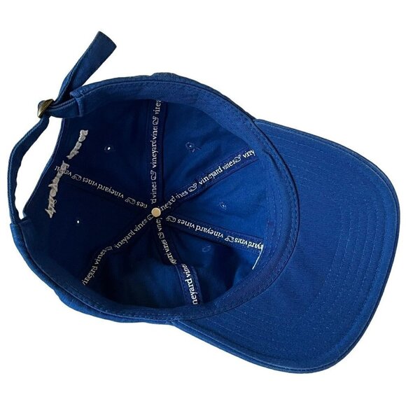 Vineyard Vines Blue Hat Embroidered Whale Adjustable Strapback Cap Classic Logo - Picture 9 of 11